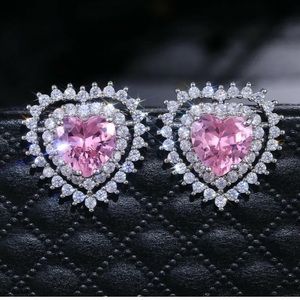 Pink Sapphire Stud Earrings